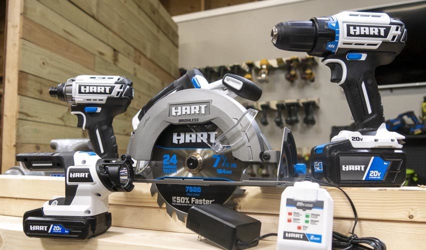 Hart 20V Brushless 4-Tool Combo Kit